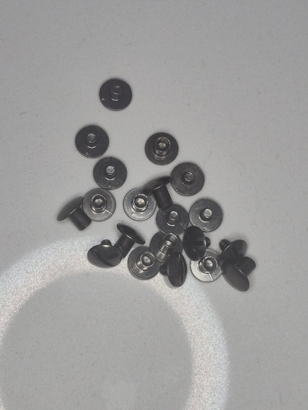 10 Sets 3/8 in Gunmetal Chicago Screws Binding Posts Leathercraft Hardware